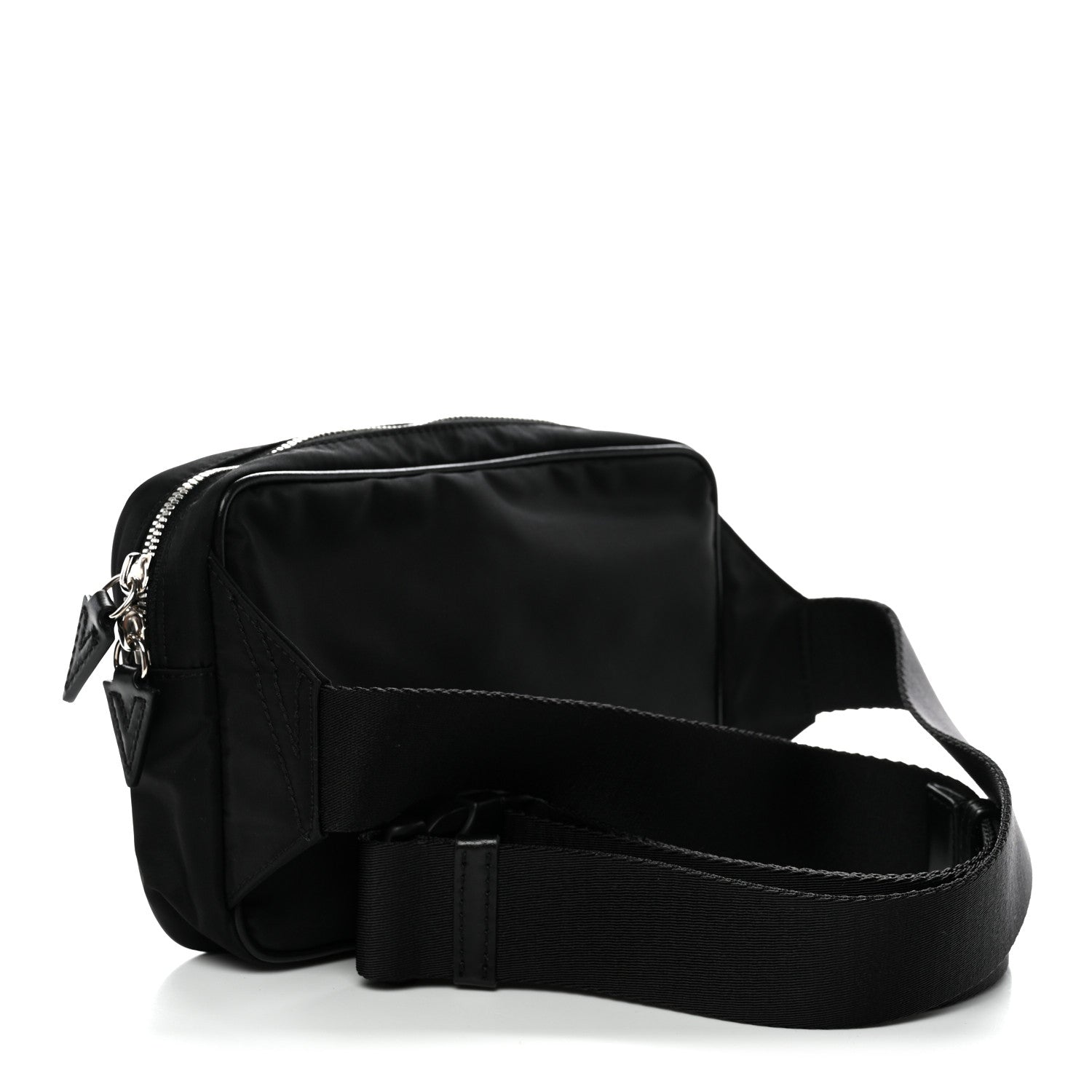 Versace Nylon Baroque Medusa Belt Bag Black White 3 of 10