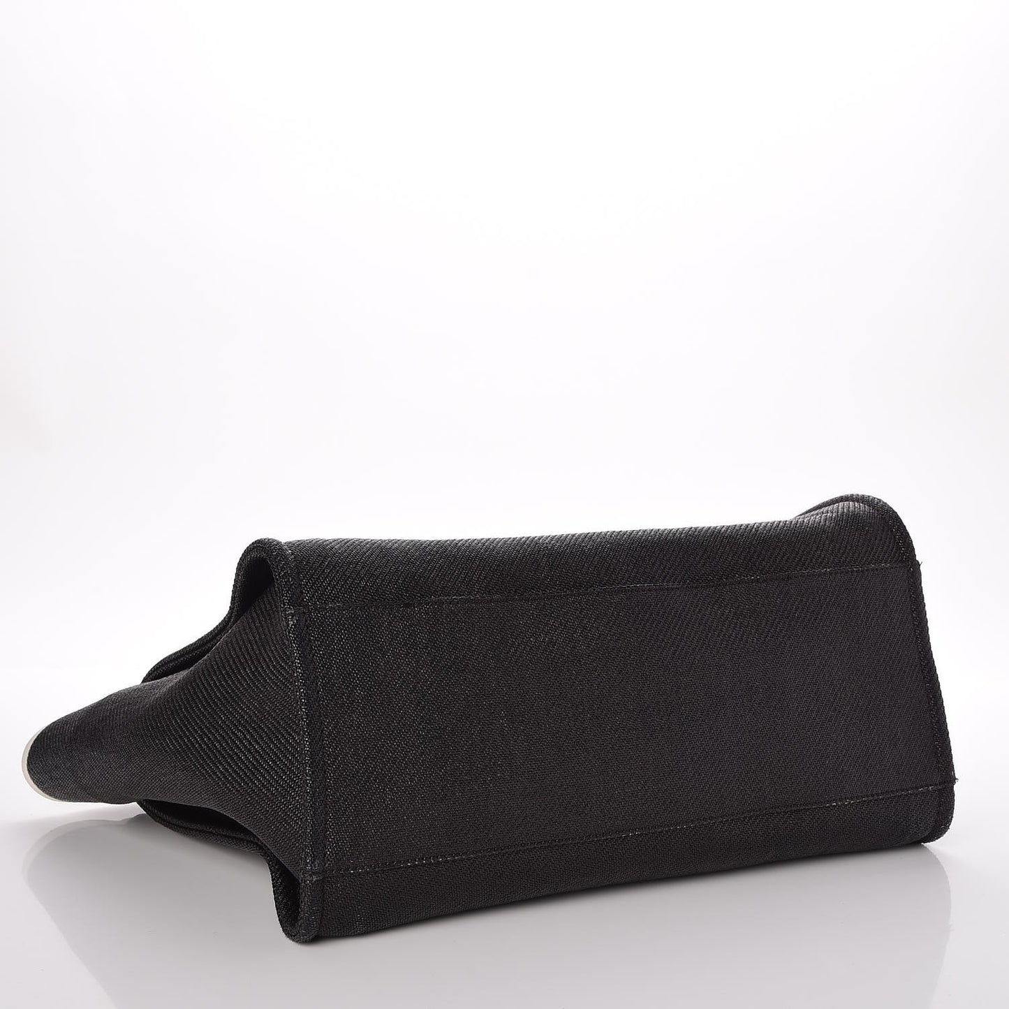 Canvas Large Deauville Tote Black White