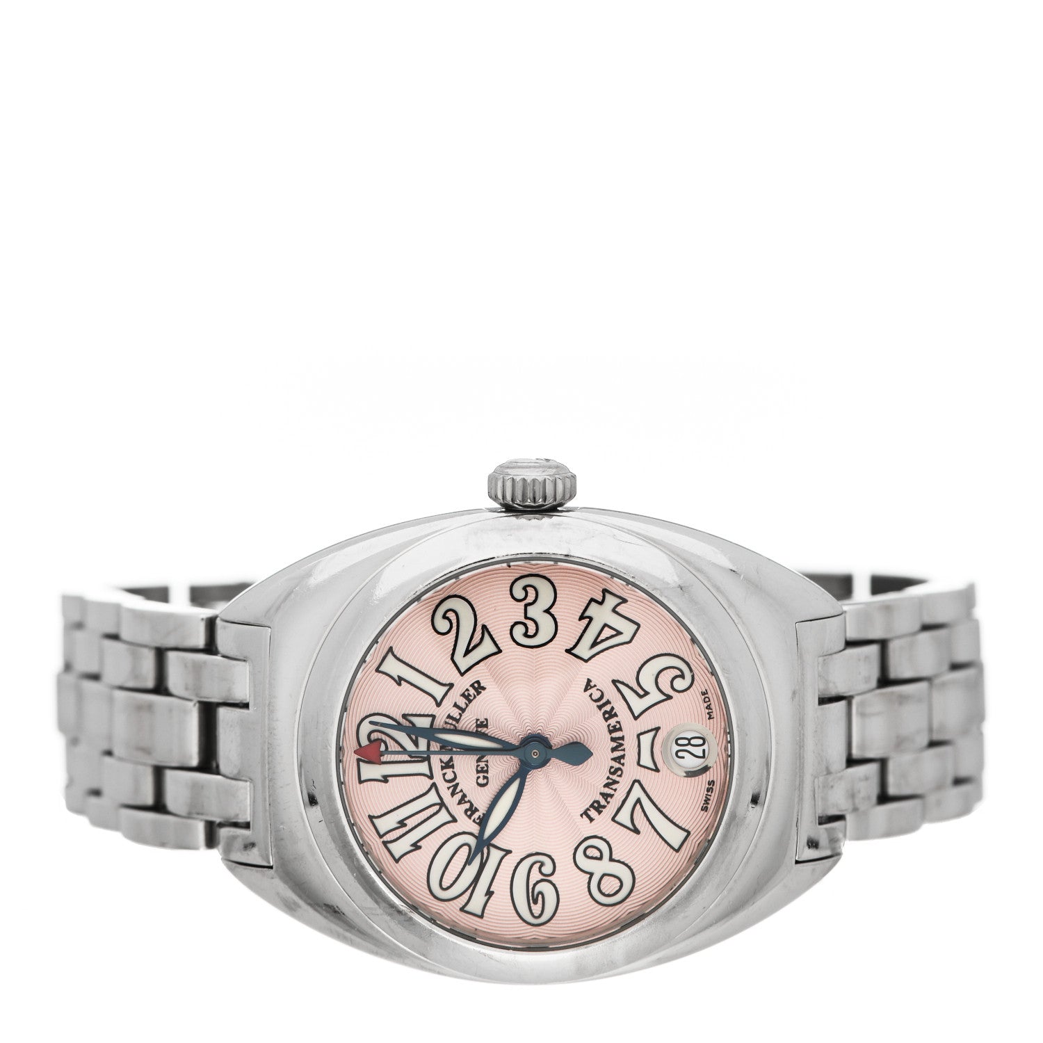 Franck Muller Stainless Steel 32mm Transamerica Quartz Watch Pink 2000L 2 of 6