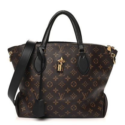 Louis Vuitton Monogram Flower Zipped Tote MM Black 1 of 11