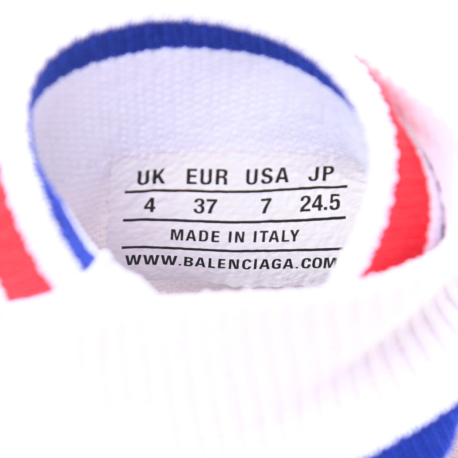 Balenciaga Technical 3D Recycled Knit Striped Womens Speed 2.0 Sneakers 39 White Multicolor 8 of 8