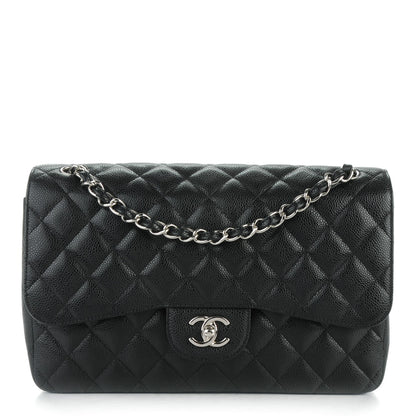 Chanel Caviar Quilted Jumbo Double Flap Black 1 of 7