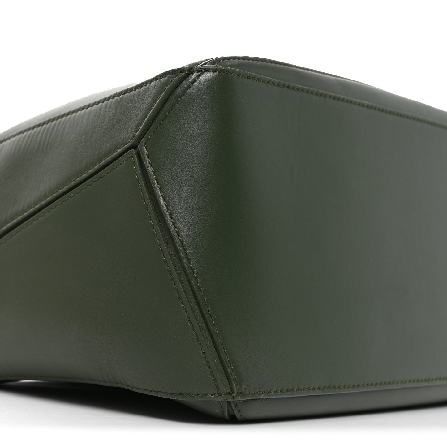 Satin Calfskin Monochrome Medium Puzzle Bag Vintage Khaki