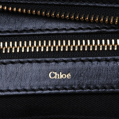 Chloe Python Calfskin Medium Alice Satchel Yellow Black 7 of 8