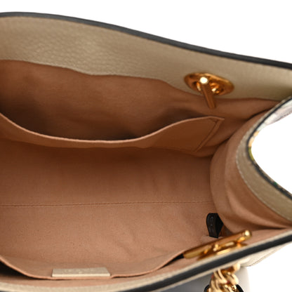 Gucci GG Supreme Monogram Flora Textured Calfskin Small Padlock Tote Beige Ebony Multicolor Mystic White 5 of 11