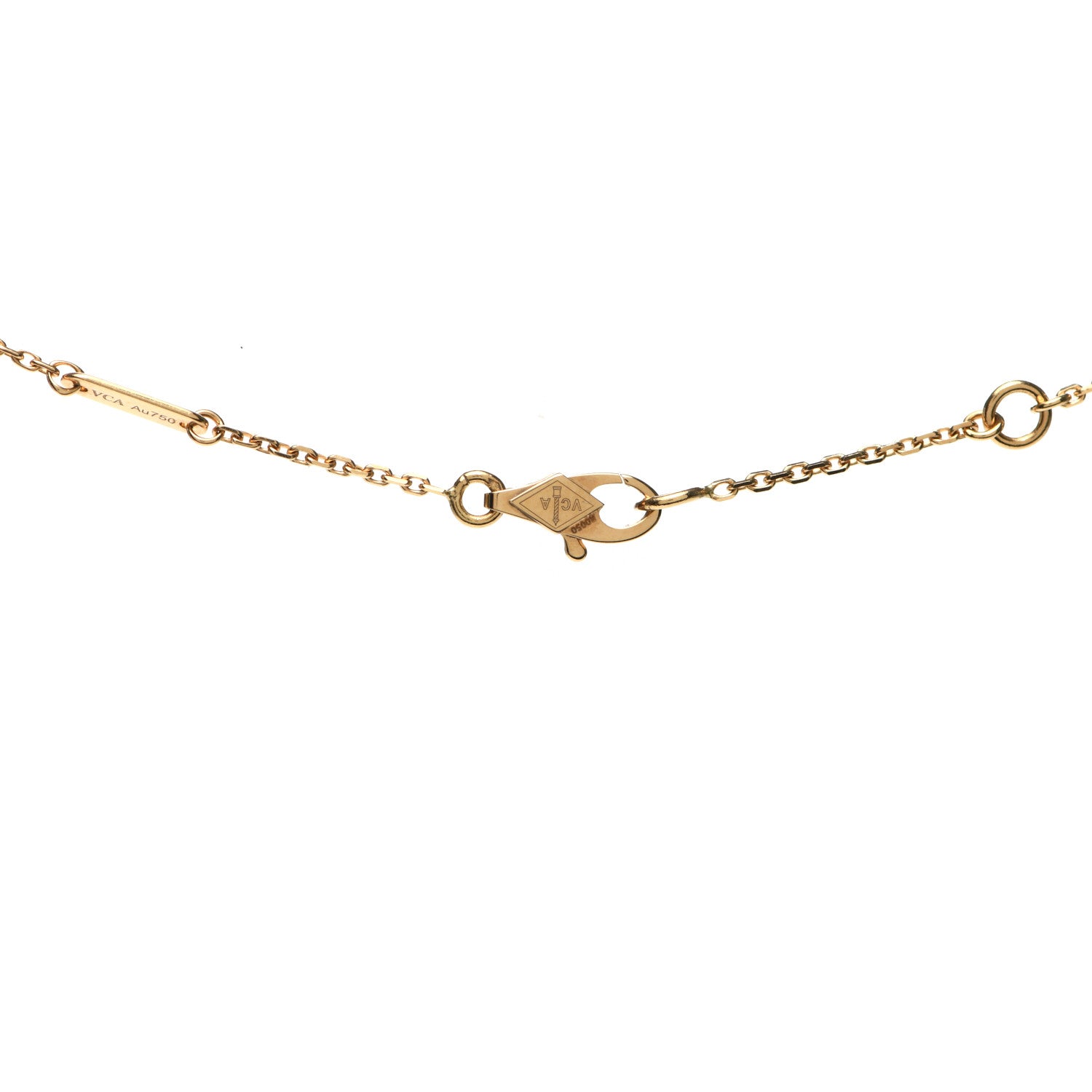 Van Cleef & Arpels 18K Yellow Gold Mother of Pearl Sweet Alhambra Butterfly Pendant Necklace 6 of 7