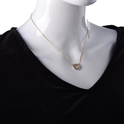 Cartier 18K Pink Yellow White Gold Diamond Trinity Heart Pendant Necklace 2 of 6