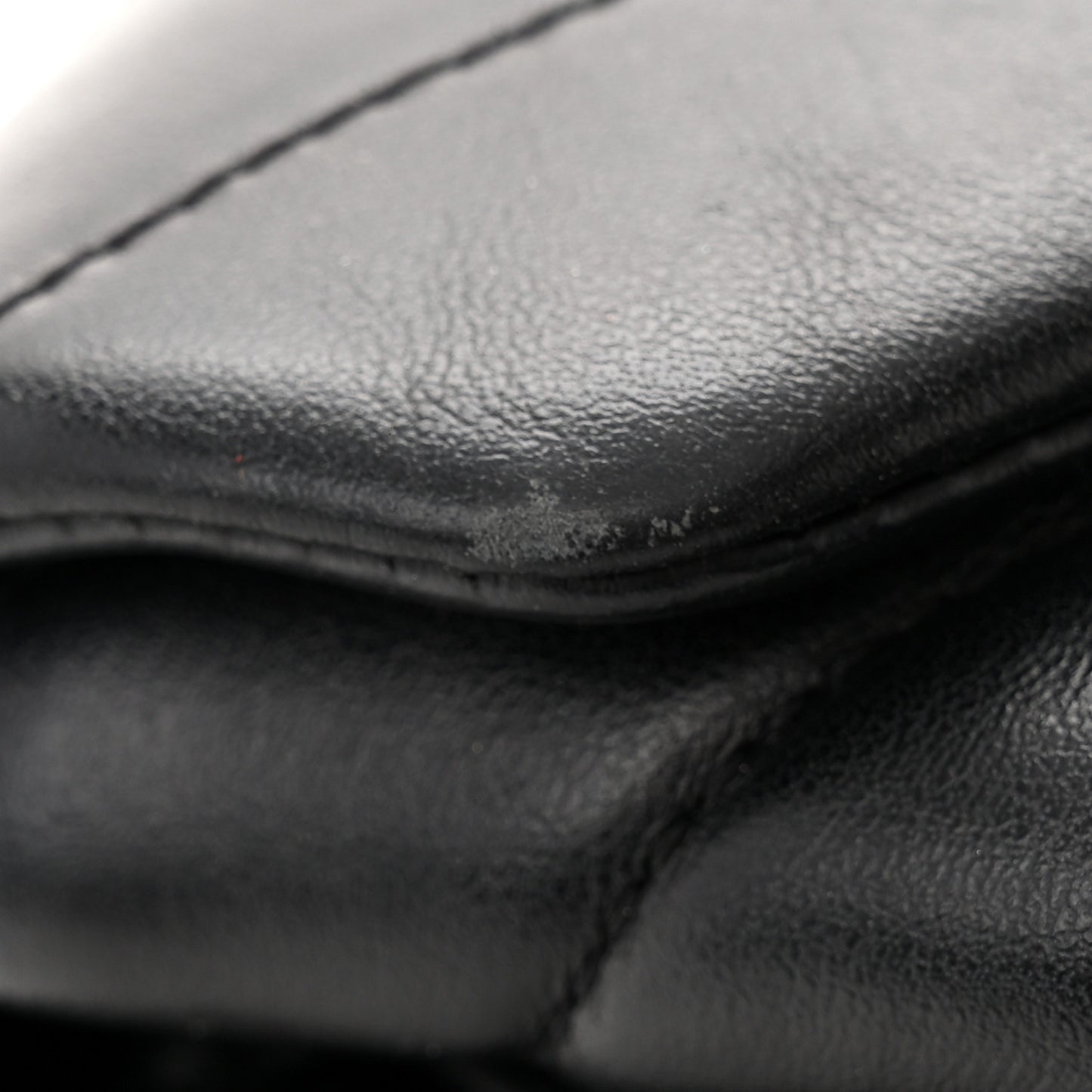 Calfskin Y Quilted Monogram Monochrome Toy Loulou Crossbody Bag Black