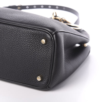 Christian Dior Bullcalf Medium Diorissimo Tote Black Rose Indien 10 of 10