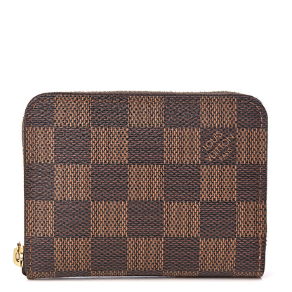 Louis Vuitton Damier Ebene Zippy Coin Purse Rose Ballerine 1 of 7