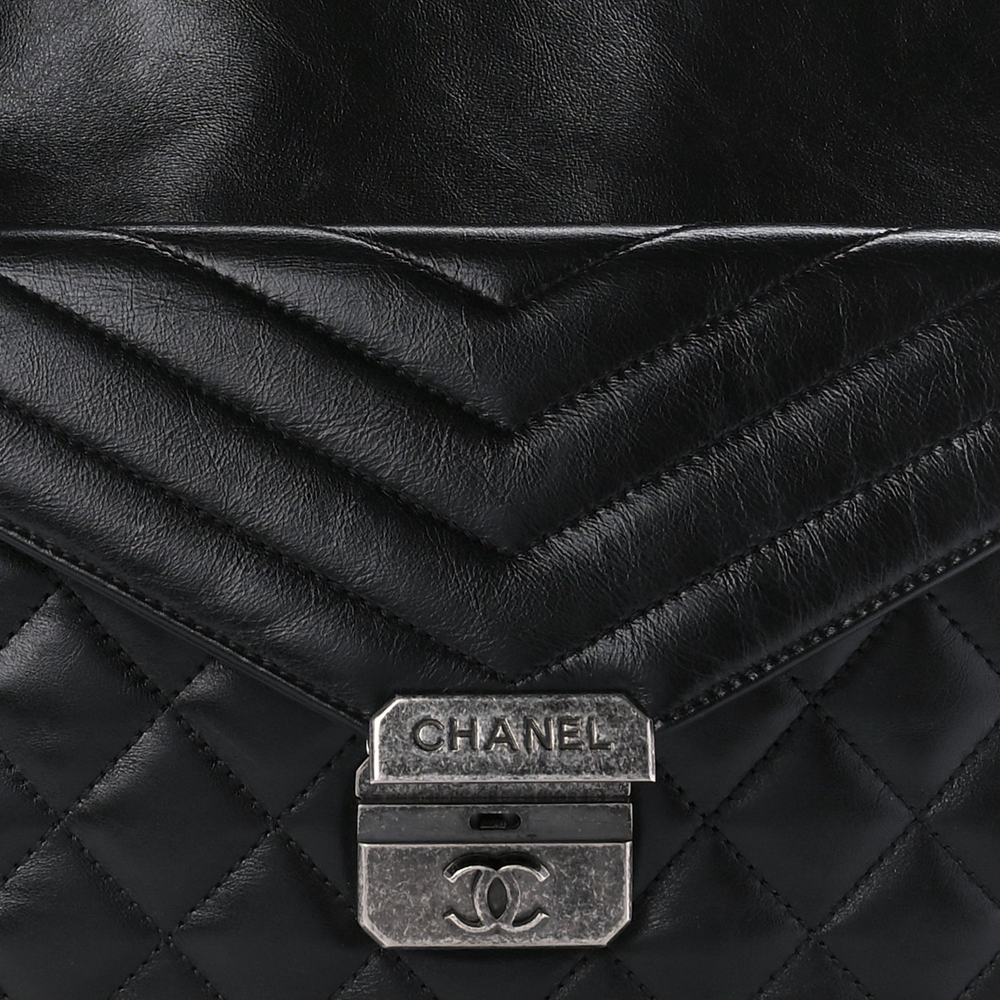 Aged Calfskin Quilted Mad About Quilting Hobo Black