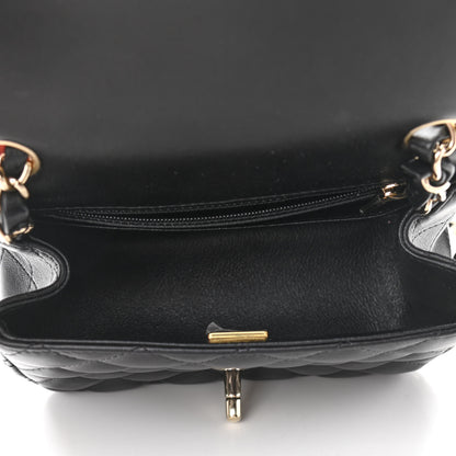 Chanel Lambskin Quilted Mini Square Flap Black 5 of 11