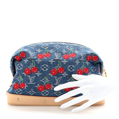 Louis Vuitton LV X TM Monogram Denim Cerises Cosmetic Pouch GM 2 of 6