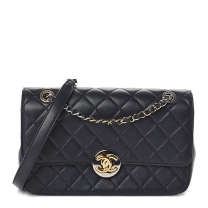 Chanel Calfskin Quilted Mini Rectangular Flap Dark Blue 1 of 8