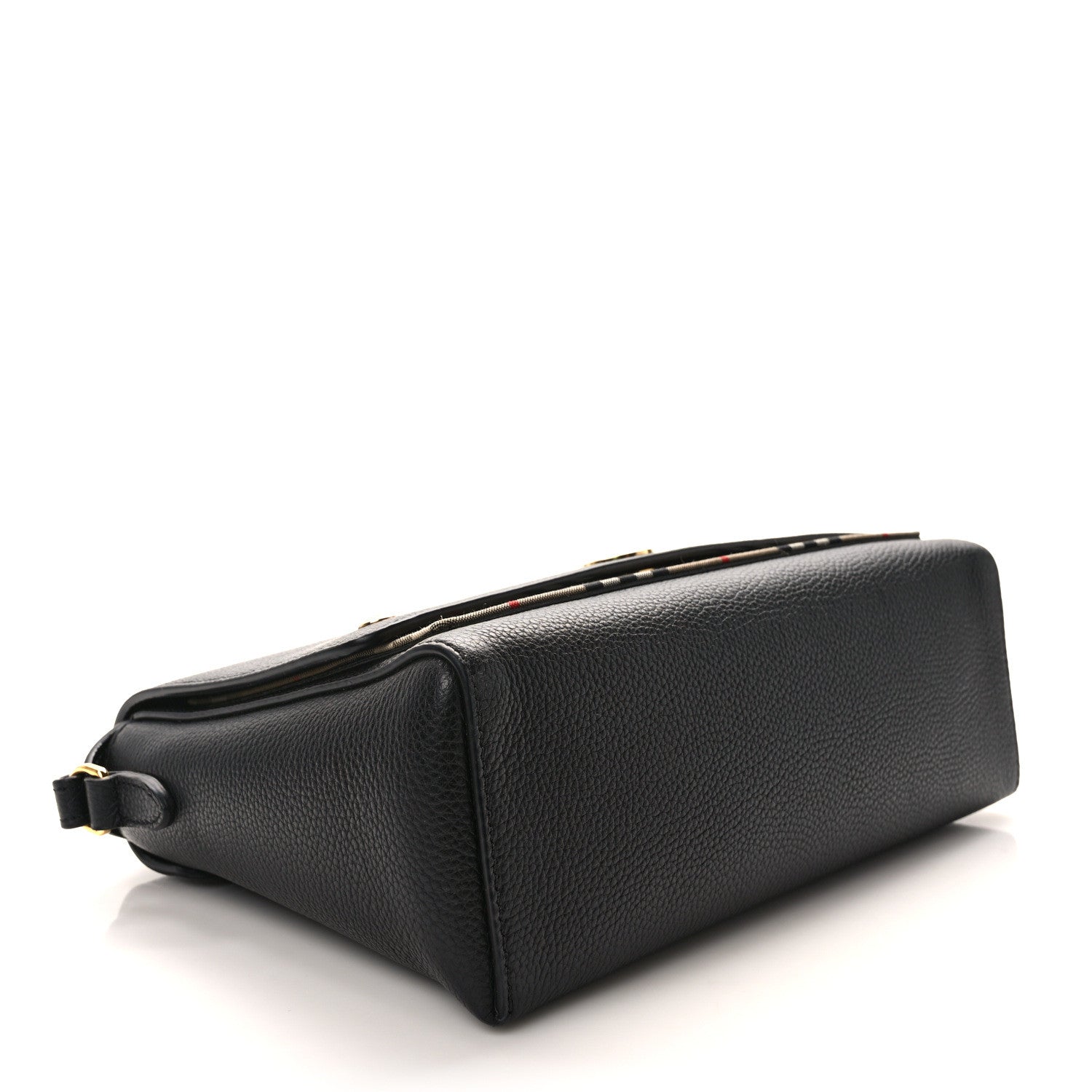 Burberry Grainy Calfskin Vintage Check Note Crossbody Bag Black 4 of 8