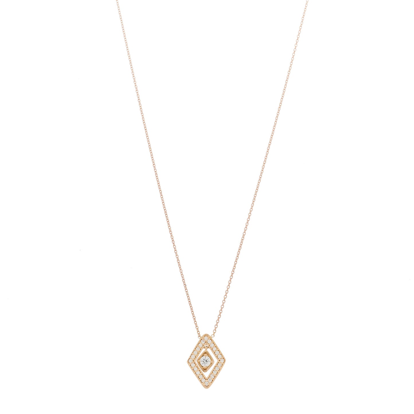 18K Yellow Gold Diamond Diamonte Necklace