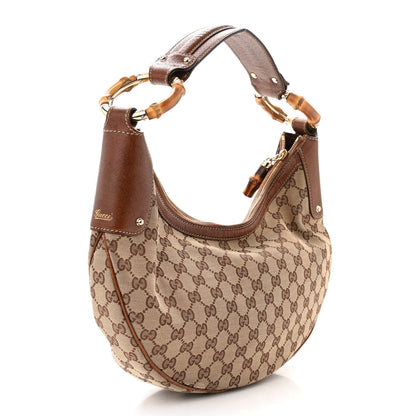 Gucci Monogram Bamboo Ring Hobo Brown 3 of 12