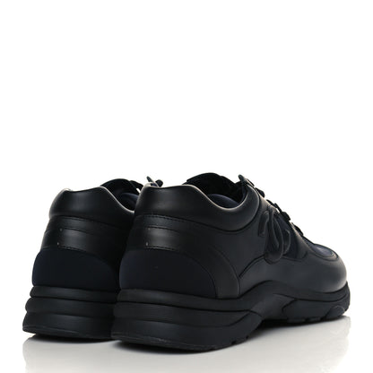Chanel Fabric Calfskin Suede Mens CC Sneakers 45 Black 4 of 11