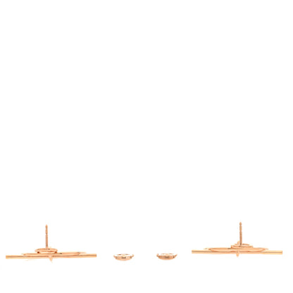Hermes 18K Rose Gold PM Loop Earrings 3 of 5