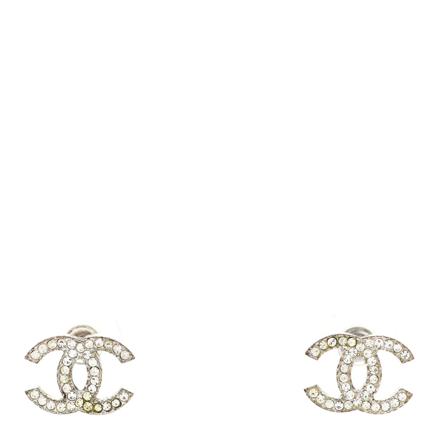 Crystal Timeless CC Earrings Silver