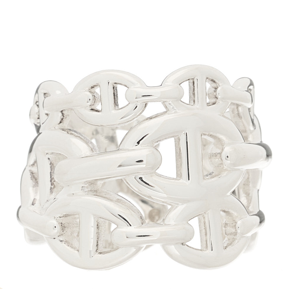Sterling Silver GM Chaine d'Ancre Enchainee Band Ring 55 7.25