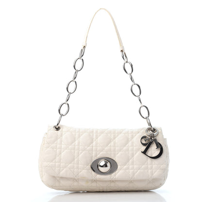 Christian Dior Lambskin Cannage Small Rendezvous Flap White 3 of 11