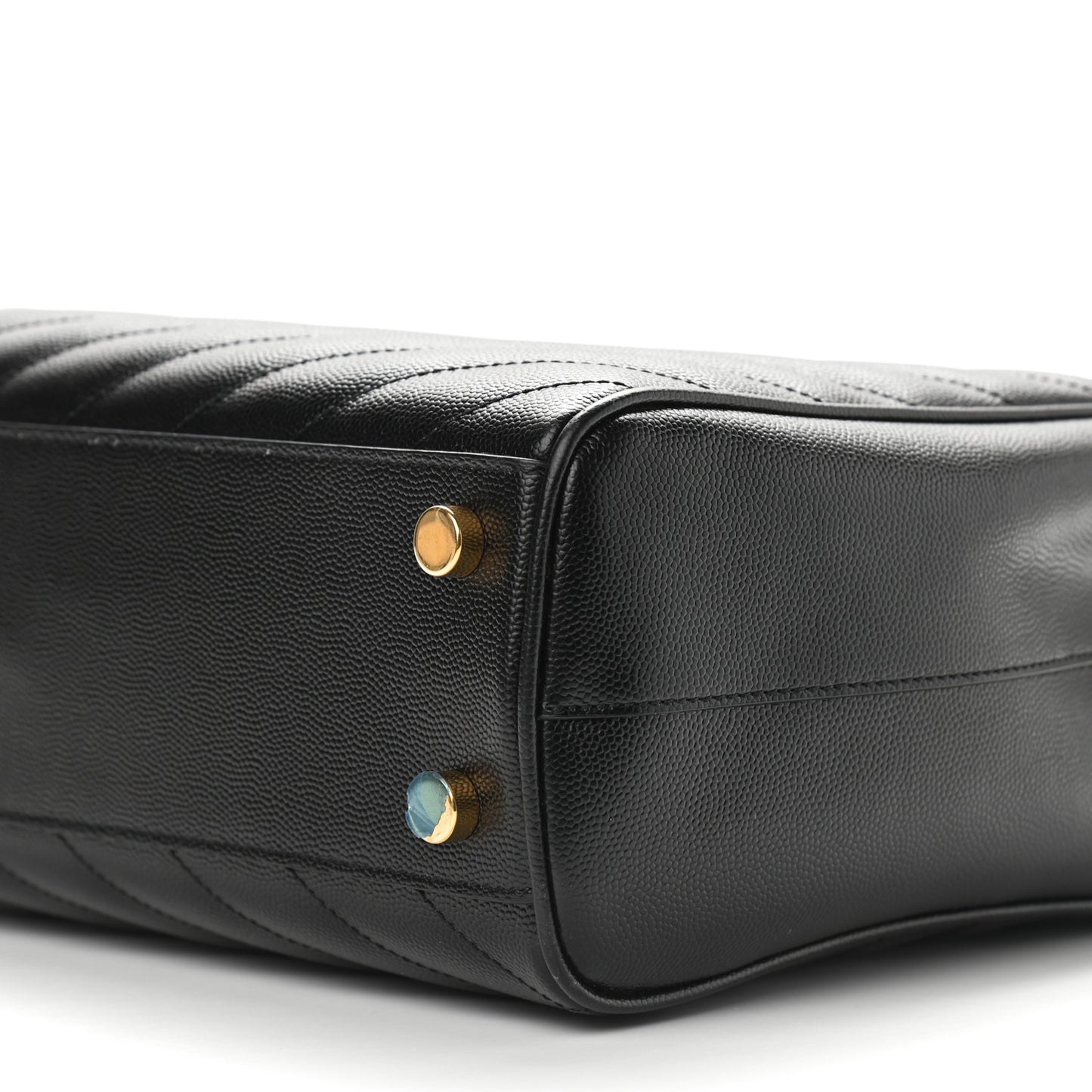 Grain De Poudre Matelasse Chevron Monogram Shopping Bag Black