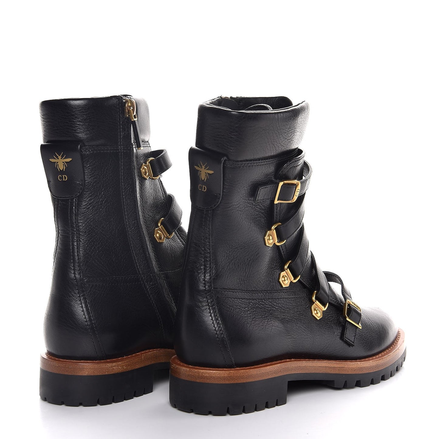 Shiny Calfskin Wildior Low Boot 36 Black