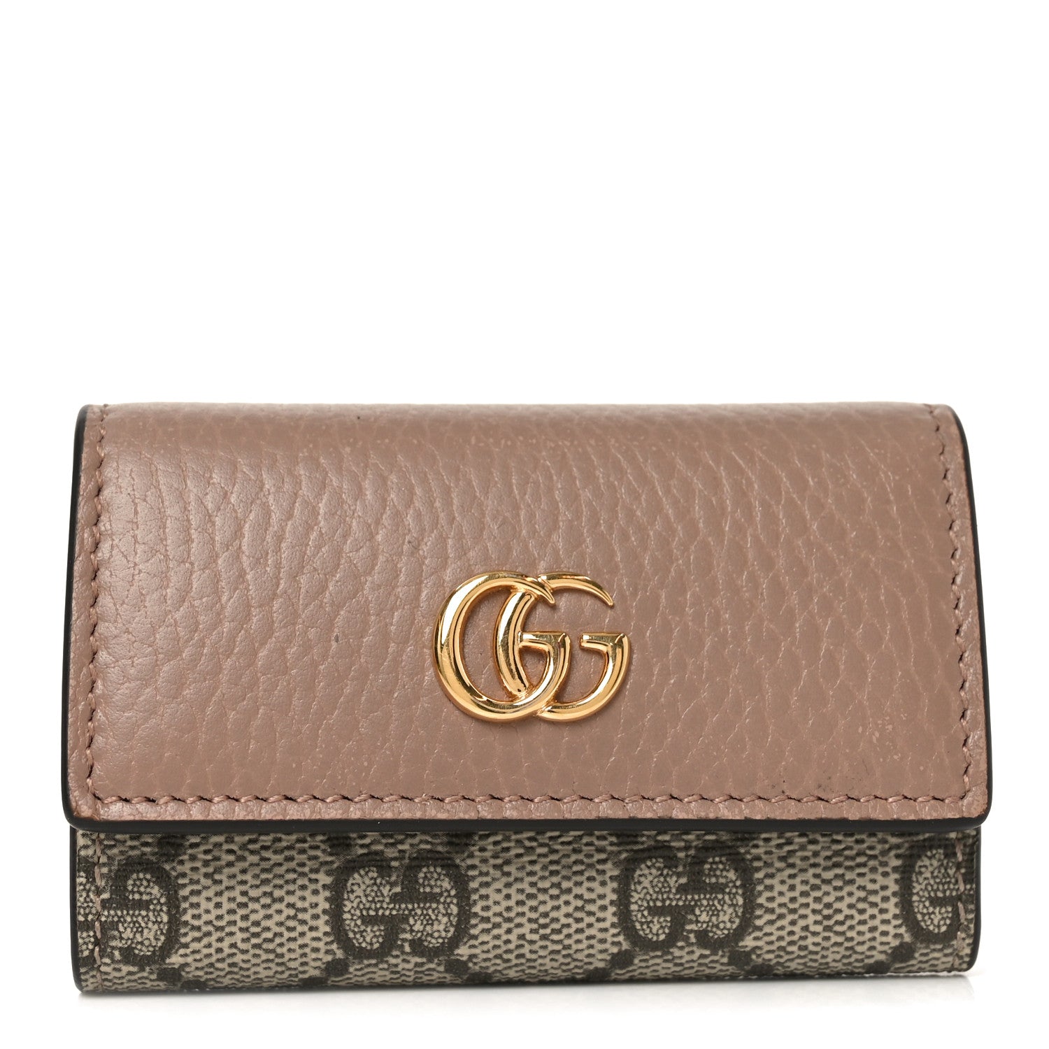 Gucci Dollar Calfskin GG Supreme Monogram GG Marmont 6 Key Holder