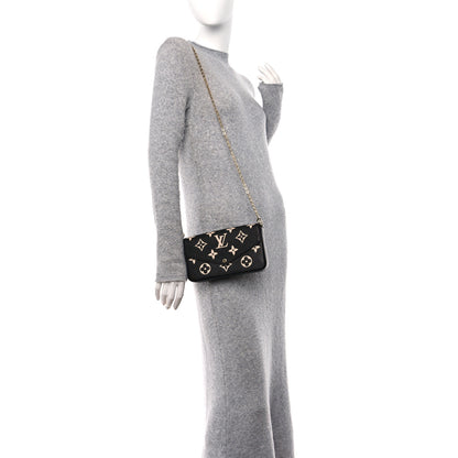 Louis Vuitton Empreinte Monogram Giant Felicie Pochette Black Beige 2 of 11