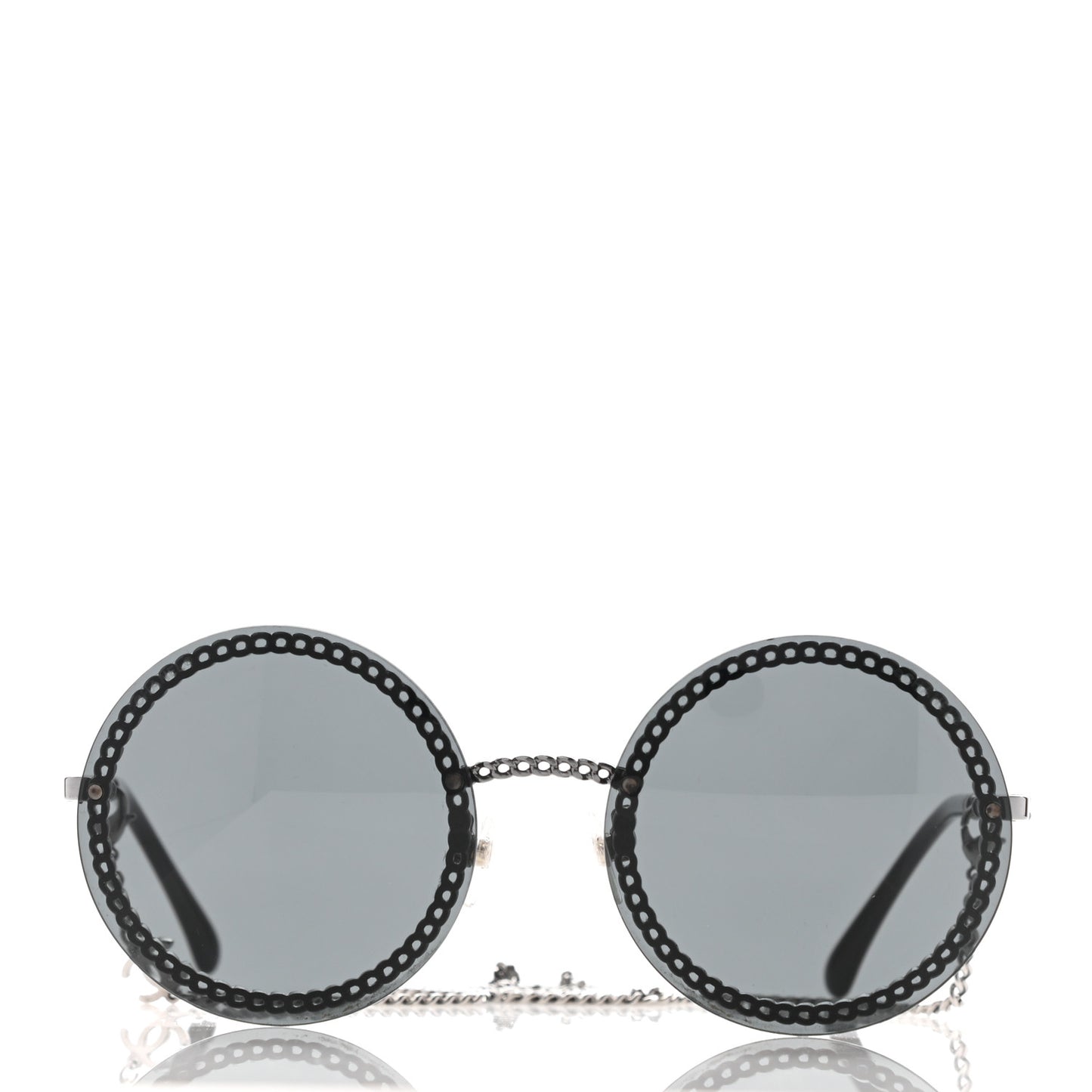 Round Chain Sunglasses 4245 Black