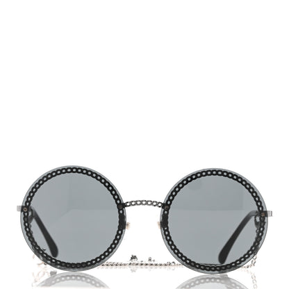 Chanel Round Chain Sunglasses 4245 Black 2 of 7