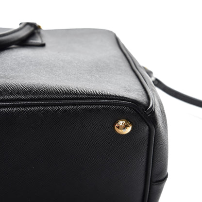 Prada Saffiano Medium Galleria Double Zip Tote Black 10 of 11