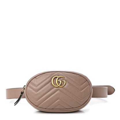 Gucci Calfskin Matelasse GG Marmont Belt Bag 75 30 Porcelain Rose 1 of 10