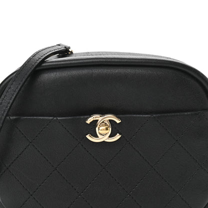 Chanel Goatskin Quilted Small Casual Trip Camera Case Black 8 of 11
