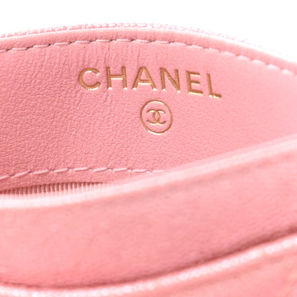 Chanel Iridescent Caviar Quilted Card Holder Rose Pink 7 of 8