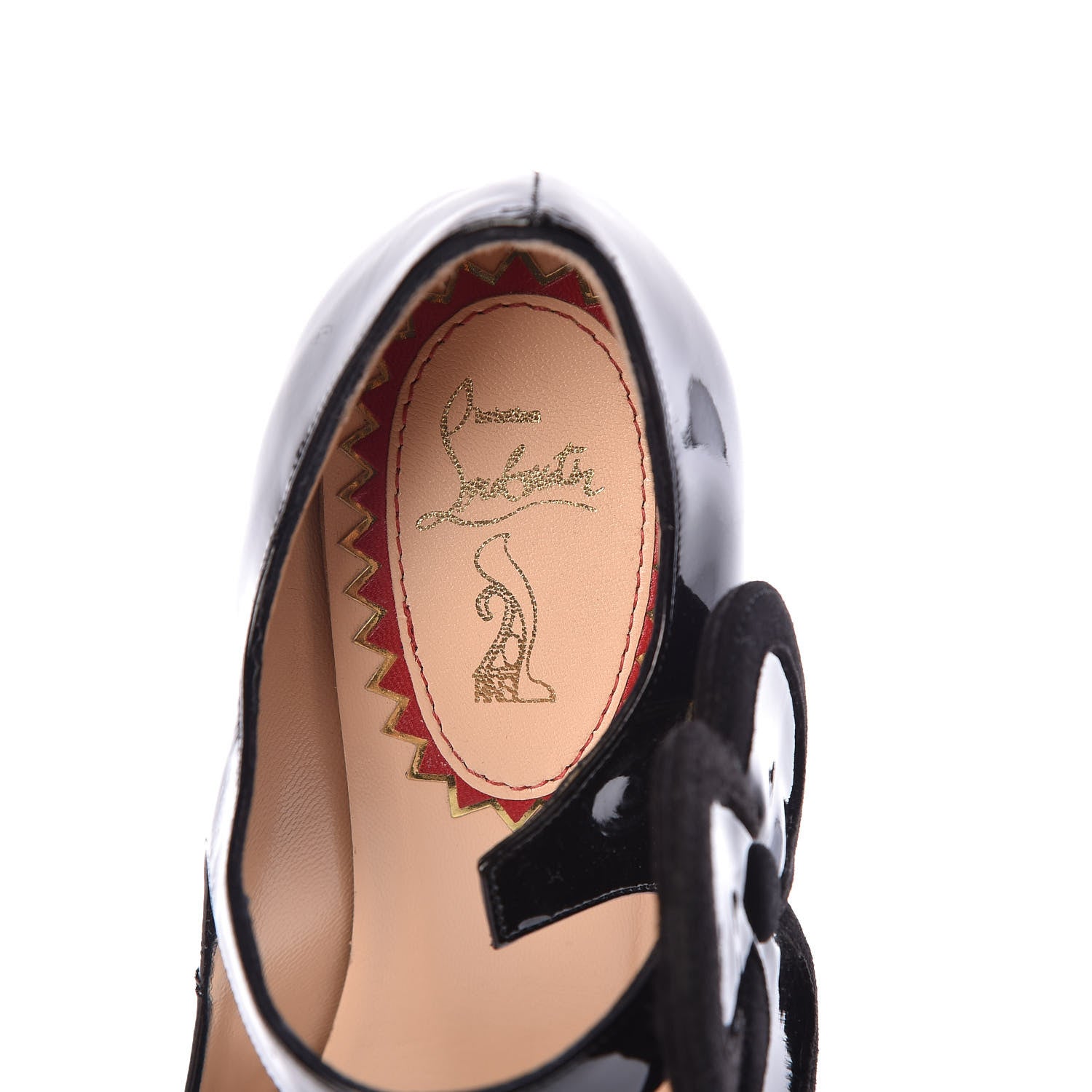 Christian Louboutin Patent Pensee 100 Mary Jane Pumps 37 Black 5 of 8