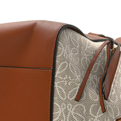 Loewe Calfskin Canvas Anagram Small Hammock Shoulder Bag Ecru Tan 8 of 8