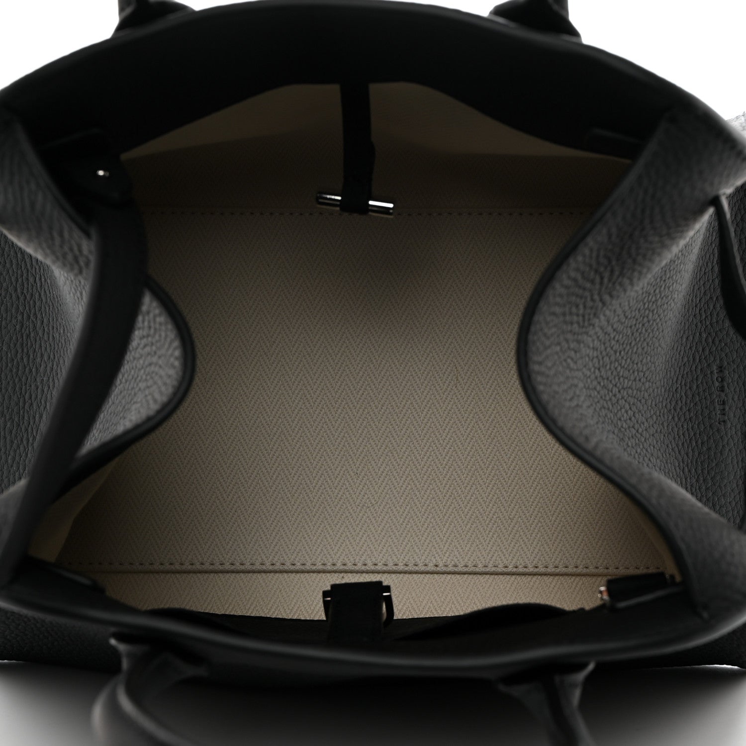 The Row Grained Calfskin Soft Margaux 10 Bag Black 5 of 9