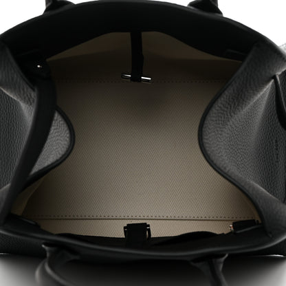 The Row Grained Calfskin Soft Margaux 10 Bag Black 5 of 9