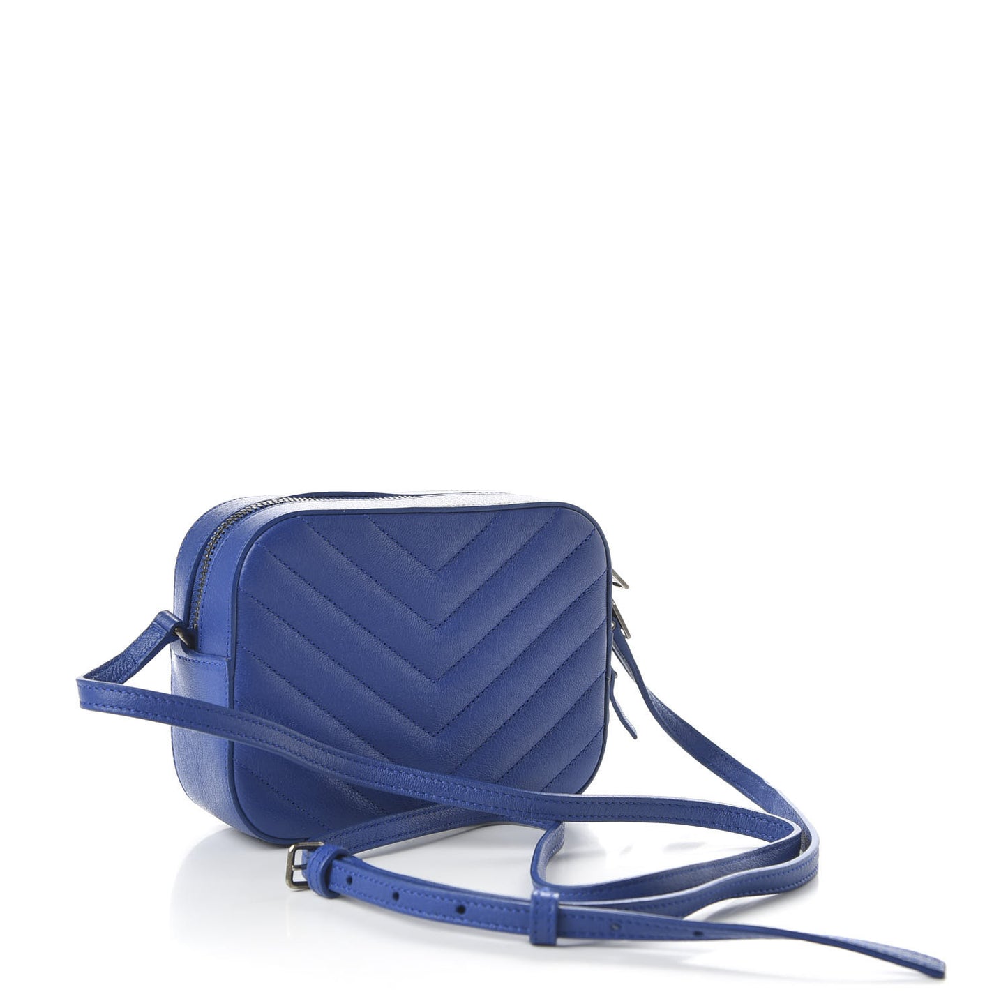 Sheepskin Chevron Small Camera Bag Royal Blue