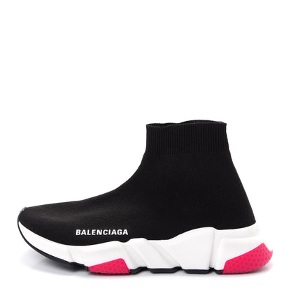 Balenciaga Neoprene Knit Womens Speed Sneakers 36 Black Pink 1 of 10