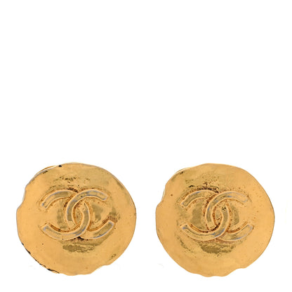 Chanel Round CC Clip On Earrings Gold 1 of 6