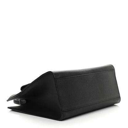Louis Vuitton Soft Calfskin Lockme Tote MM Black 4 of 11