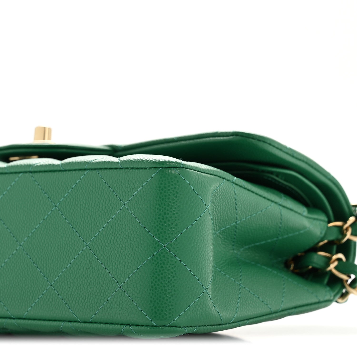 Chanel Caviar Quilted Small Double Flap Green 10 of 12