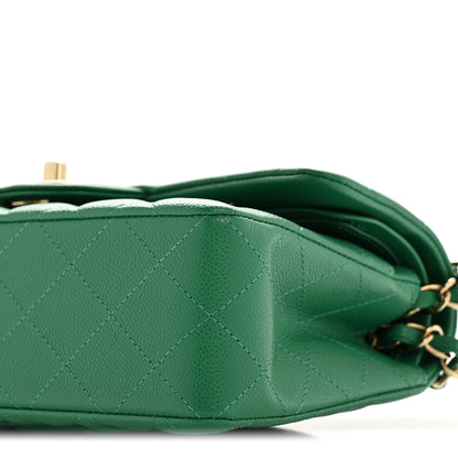 Chanel Caviar Quilted Small Double Flap Green 10 of 12