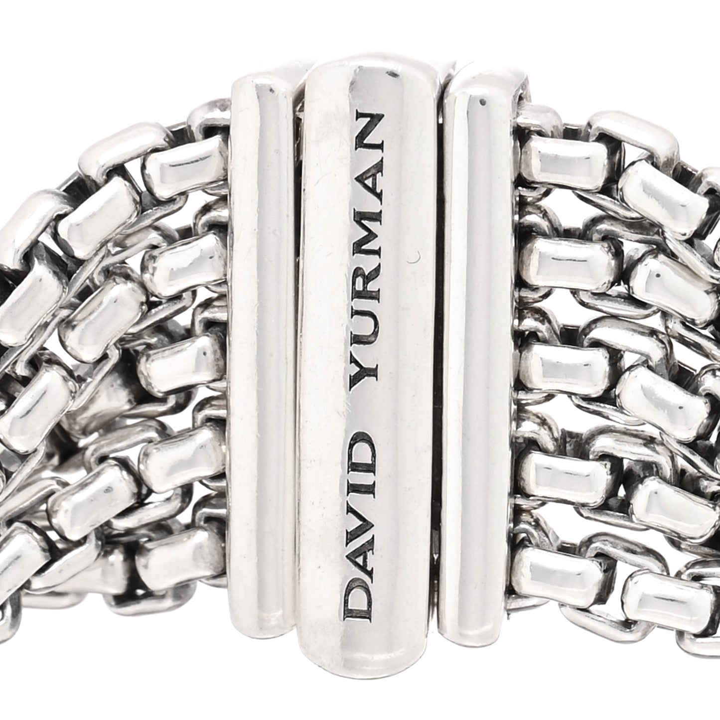Sterling Silver Five-Row Box Chain Bracelet