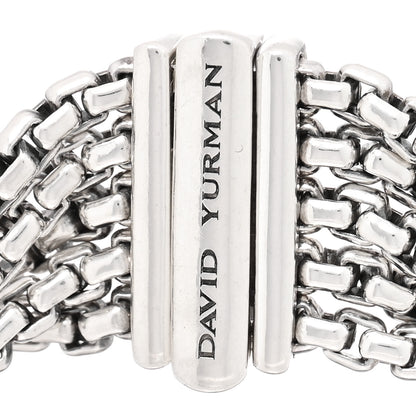 David Yurman Sterling Silver Five-Row Box Chain Bracelet 3 of 3