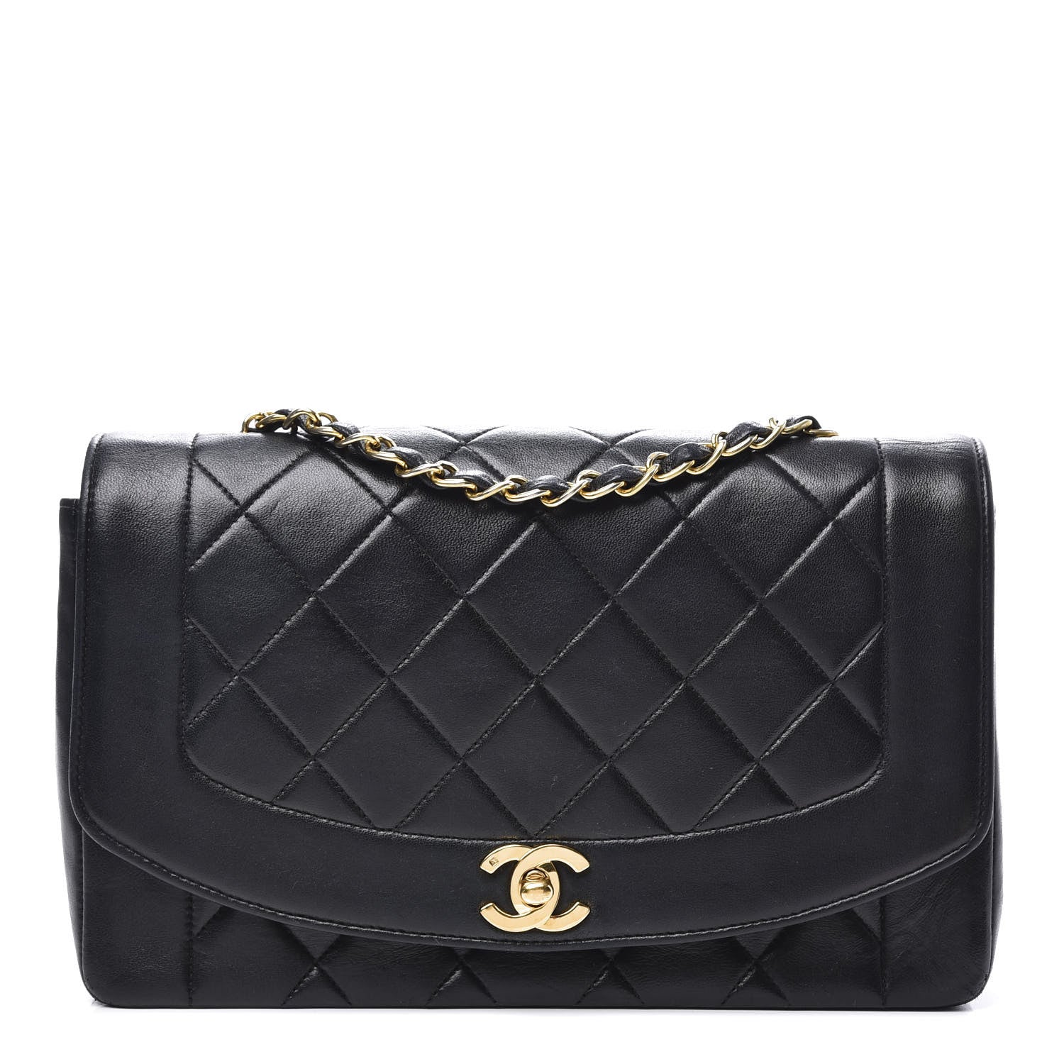 Chanel Lambskin Quilted Medium Single Flap Black 1 of 10