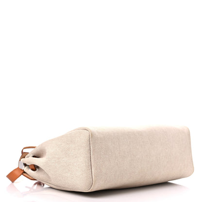 Hermes Toile Vache Calfskin Herbag 30 PM Black Natural 5 of 20
